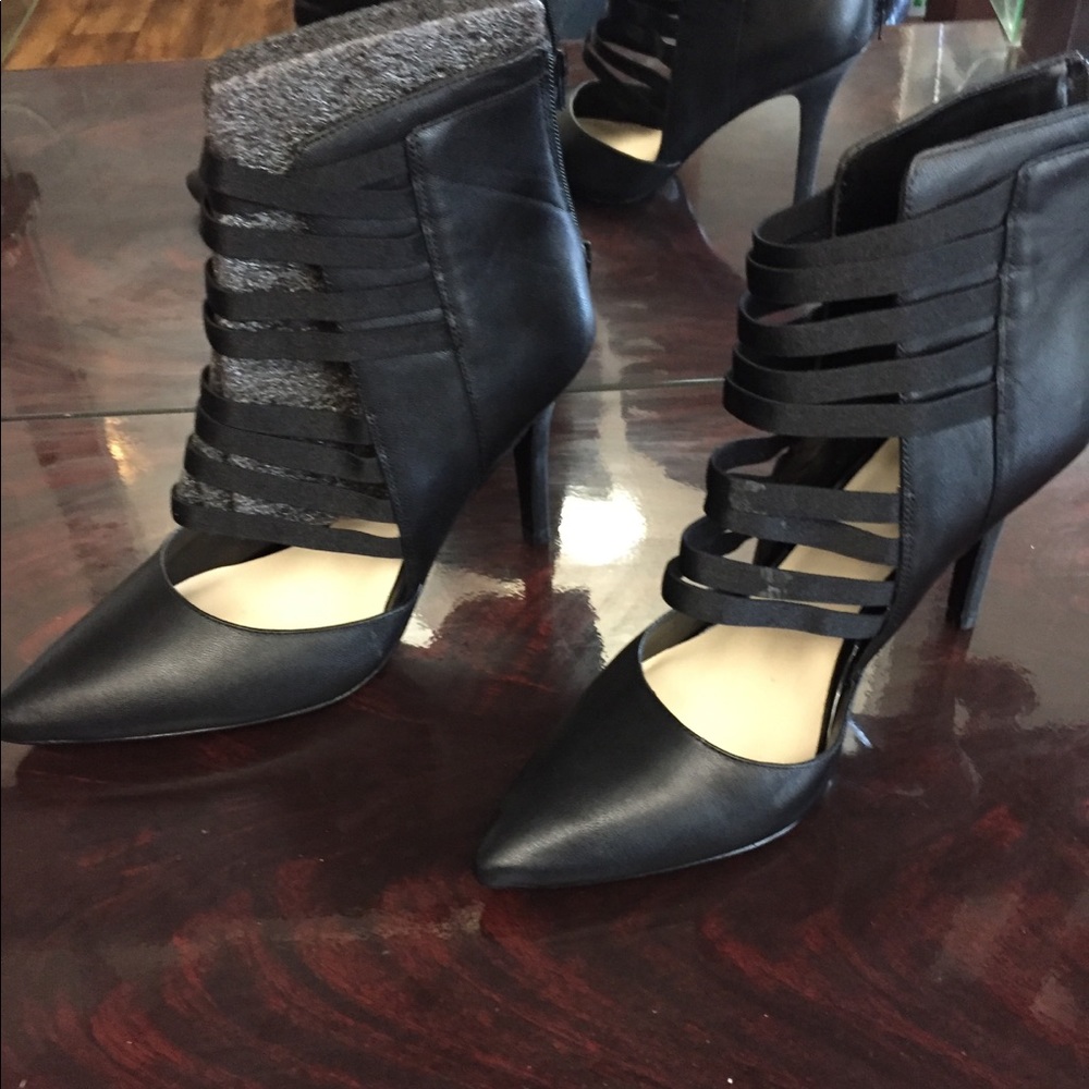 Black booties by 9west